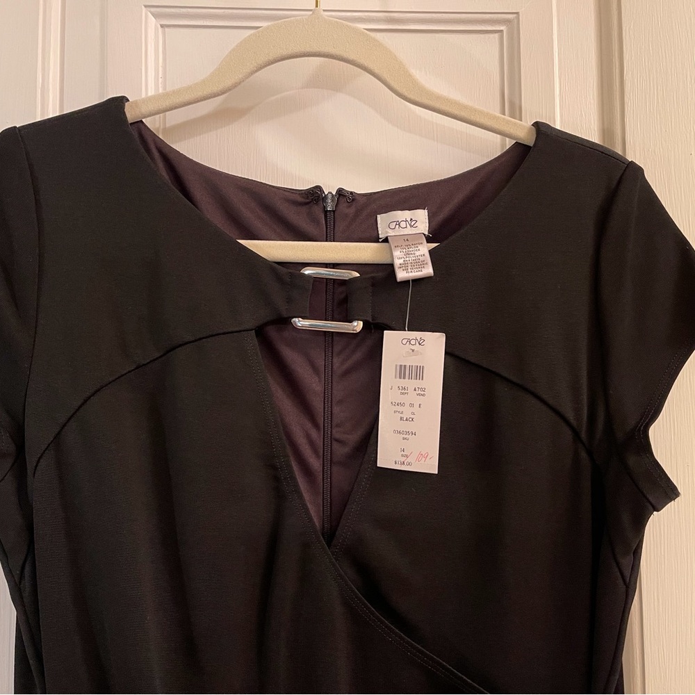Cache Little Black  Dress with Silver tone Hardware NWT